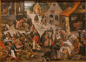 Works of Grace - Painting by Pieter Brueghel the Young, dit Brueghel d