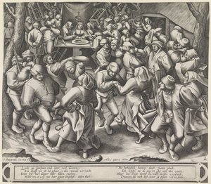 在农场婚礼上跳舞 作者 weduwe Hieronymus 公鸡