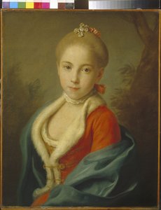 荷斯坦·贝克公主凯瑟琳肖像，1760-162年 作者 彼得罗·安东尼奥·罗塔里
