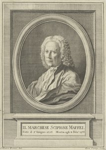 诗人Scipione Maffei的画像1675-1755，c。 1750。 作者 彼得罗·安东尼奥·罗塔里