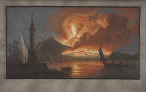 来自Campi Phlegraei的第六板：威廉·汉密尔顿于1776年对两个西西里火山的观测（纸上写着） 作者 彼得罗·法布里斯（Pietro Fabris）