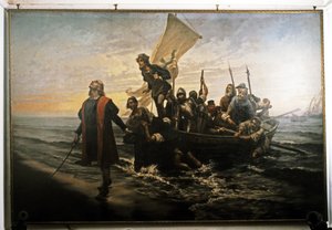哥伦布登陆美洲。1492.