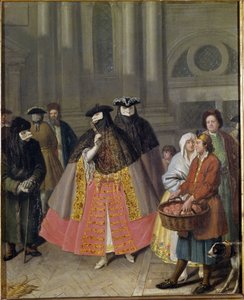 与口罩或苹果卖家的对话 作者 彼得·隆吉（Pietro Longhi）