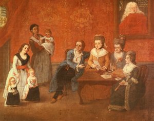 米歇尔家族，约1780年（布面油画 作者 彼得·隆吉（Pietro Longhi）