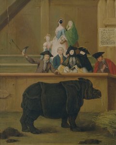 犀牛，1751年 作者 彼得·隆吉（Pietro Longhi）