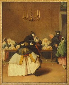 里多托，威尼斯面具，皮埃特罗-隆吉（1701-1785）的作品。