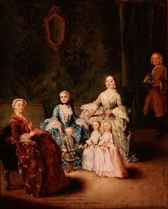 萨格雷多家族（布面油画） 作者 彼得·隆吉（Pietro Longhi）