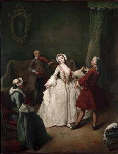 舞蹈课（布面油画，约1741年 作者 彼得·隆吉（Pietro Longhi）