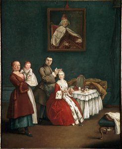 美发师 (The hairdresser) Pietro Longhi (1701-1785) 绘画 1760 Dim 63x51 cm 威尼斯, Ca