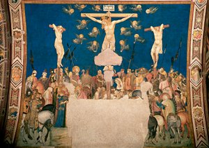 Pietro Lorenzetti 的受难壁画（1280/5 1348 年左右）1335-1340 年圣弗朗西斯科大教堂，下教堂，阿西西