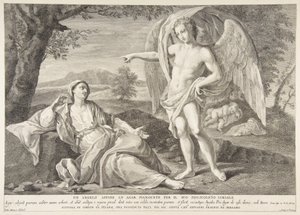 一个天使向夏甲显现，1727-72。