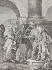 丹尼尔与长老们争论，苏珊娜站在左边，1732-50。 作者 彼得罗摩纳哥