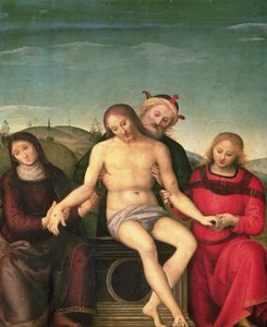 Pieta，1497（面板上的蛋彩画和油）