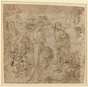 基督的洗礼 作者 彼得罗·佩鲁吉诺（Pietro Perugino）