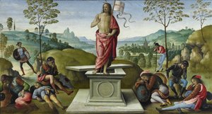复活，1496-1500年 作者 彼得罗·佩鲁吉诺（Pietro Perugino）