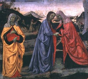 探视》（面板上的钢笔画 作者 彼得罗·佩鲁吉诺（Pietro Perugino）