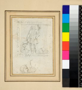 朱利叶斯-维克多先生的《Cippus》（铅笔）。 作者 彼得罗·桑蒂·巴托利（Pietro Santi Bartoli）
