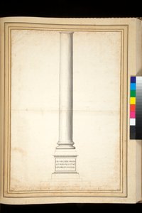 Antoninus Pius 的柱子显示为恢复（钢笔和灰色水洗）