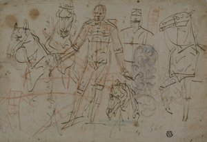 人物、马匹和装饰设计速写