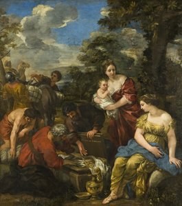 拉班寻求偶像（布面油画） 作者 Pietro da Cortona