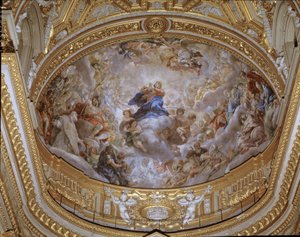 Assumption of the Virgin Fresco by Pietro da Cortona (Peter of Cortona) (1596-1669) 1652 Rome, Chiesa di Santa Maria in Vallicella Italy 作者 Pietro da Cortona