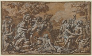 Bacchanal，1600年代。 作者 Pietro da Cortona