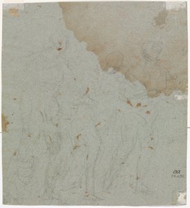 罗得和他的女儿的素描，1600年代。 作者 Pietro da Cortona