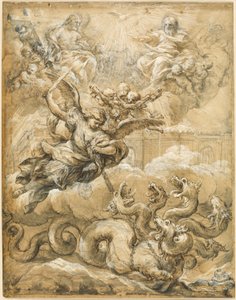 圣三一与圣米迦勒战胜巨龙 作者 Pietro da Cortona