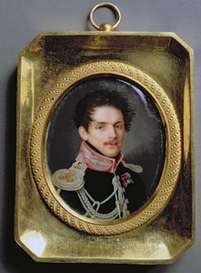 Sergei Grigorievich Stroganov（1794-1882）的肖像（珐琅上的水粉和水粉）