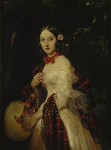 玛丽亚（Maria Arkadyevna）斯托利皮纳·贝克（Stolypina Beck）1819-1889，1839年 作者 皮门·尼基蒂奇·奥尔洛夫（Pimen Nikitich Orlov）