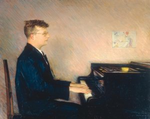 作曲家Dimitrij Shostakovich的肖像