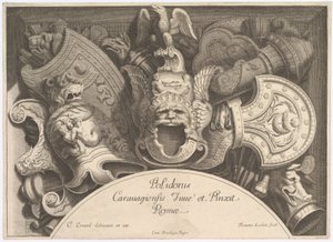 Divers Trophées Weapon Trophies after the Façade of Palazzo Milesi in Rome, 1651 作者 雷内·洛雄