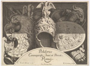 Divers Trophées Weapon Trophies after the Façade of Palazzo Milesi in Rome, 1651 作者 雷内·洛雄