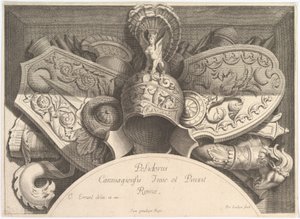 Divers Trophées Weapon Trophies after the Façade of Palazzo Milesi in Rome, 1651 作者 雷内·洛雄