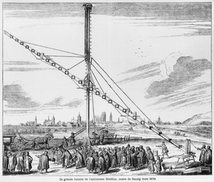 Johannes Hevelius的大型天文望远镜（1611-1687）图片来自Machina Coelestis，Hevelius，Gdansk，1670年出版