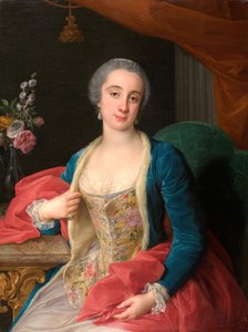 斯福尔扎-塞萨尔尼公爵夫人的肖像，1765年，1768年。 作者 庞培·巴托尼