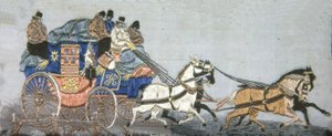 伦敦和约克皇家邮车，英国，1879年。 作者 可能是托马斯·史蒂文斯。