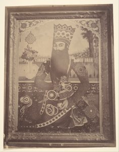 [Fath-Ali Shah，曾经属于Hmah的绘画[]Saula，国王的叔叔。]，1840-60年代。 作者 可能是路易吉·佩斯 (Luigi Pesce) 的作品。