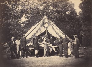 操作帐篷，莱特曼营地，宾夕法尼亚州葛底斯堡，1863年。 作者 可能是韦弗兄弟的。
