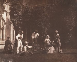 卖水果的人，约1845年。 作者 可能由威廉·亨利·福克斯·塔尔博特 (William Henry Fox Talbot) 创作。