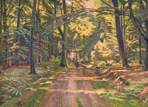 Dyrnæs 的森林道路 作者 波尔·克里斯蒂安森