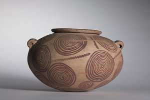 带把手的深蹲罐，约公元前3400-3300年 作者 埃及前王朝时期