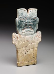 拟人化斑，可能是火蛇，预古典时期，公元前800-400年（蛇纹石和朱砂） 作者 史前史前