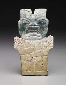 拟人化斑，可能是火蛇，预古典时期，公元前800-400年（蛇纹石和朱砂） 作者 史前史前