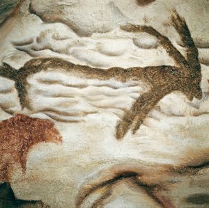 Cervid rock painting, Cave de Lascaux, Dordogne, France, Upper Paleolithic (Magdalenian) c. 13000 years ago (painting) 作者 史前史前