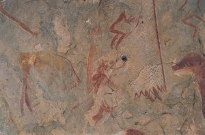 Human and animal figures (cave painting) 作者 史前史前