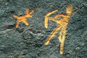 意大利，皮埃蒙特大区，苏萨山谷，穆辛山石刻 作者 史前史前