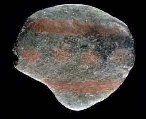 史前史：Azilian 时代的彩绘鹅卵石。 公元前 9000 年。 圣日耳曼昂莱，国家考古博物馆 作者 史前史前