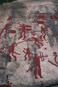 瑞典，Vastra Gotaland 县，Bohuslan 北部，Tanum（Tanumshede），石刻 作者 史前史前