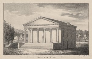 1830年，宾夕法尼亚州Mercersberg的马歇尔学院歌德社会大厅 作者 布德教授